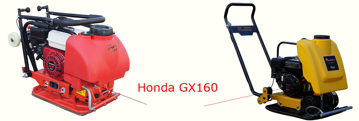 Виброплиты двух разных производителей с двигателем Honda