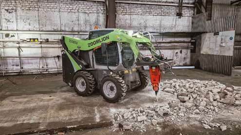 Демонтаж фундаментов мини-техникой с гидрорыхлителем Impulse R80 Evolution