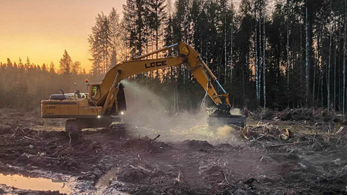 Полевые испытания мульчера проходят в Карелии