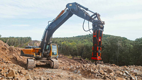 В Приморье возведению ЛЭП помогает гидромолот HammerMaster HMS 550HD