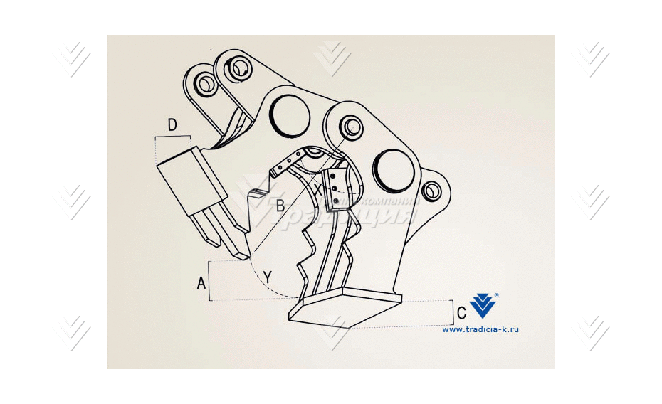 Механические ножницы Delta FM 25 с ножами картинка 5411