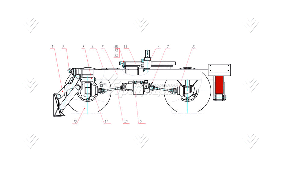 Гидроцилиндр 125х80х400 / 71.82.000 опоры ТВЭКС (гидравлический цилиндр) картинка
