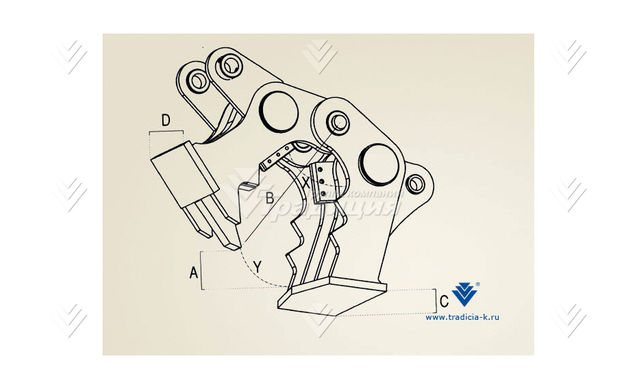 Механические ножницы Delta FM 20 с ножами картинка 13794