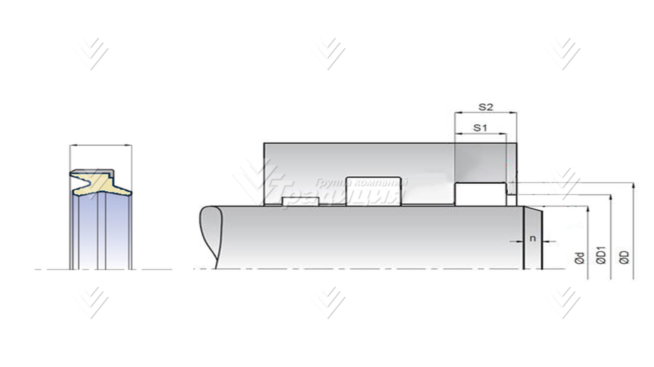Грязесъемник армированный DKBW 060 (060x074x08/ 11) картинка 627067
