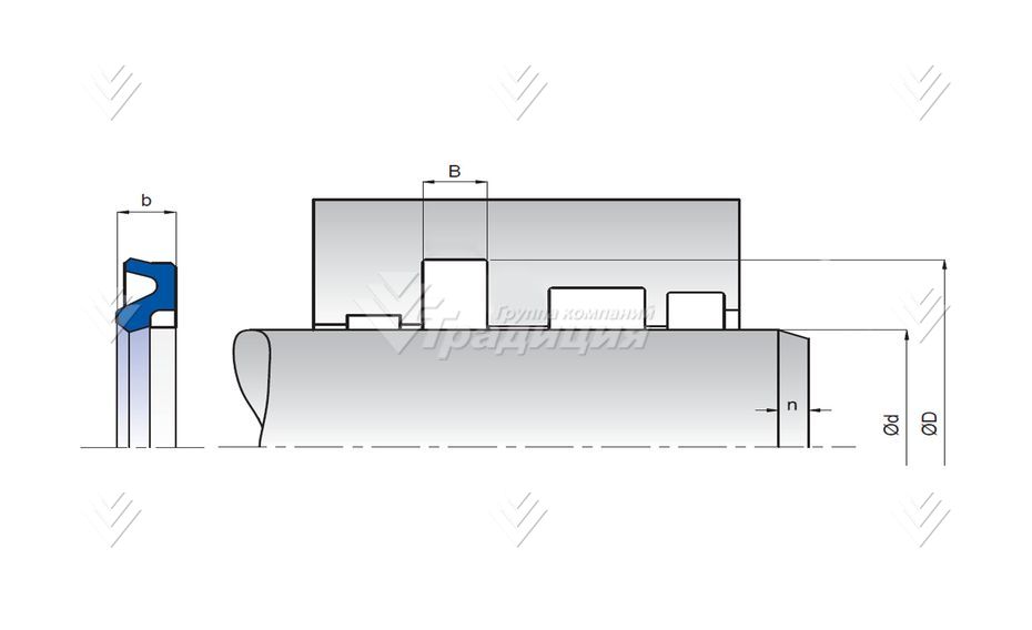Буферное уплотнение HBW-055 картинка 621827