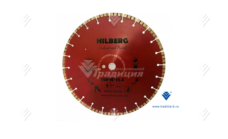 Алмазный диск Hilberg Industrial Hard (D=350 мм) картинка