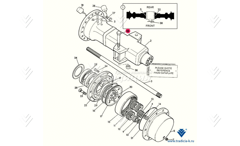 Болт крепления моста JCB 826/01712 картинка 31460