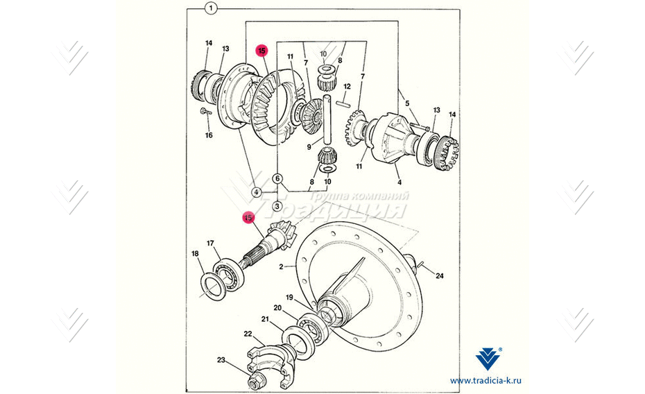 Главная пара JCB 448/05500 картинка 31550
