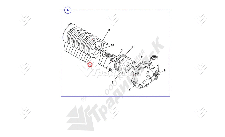 Комплект дисков тормоза КПП JCB 998/11001 картинка