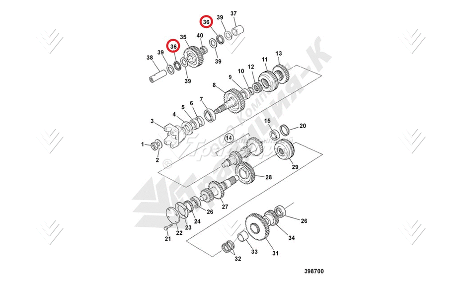 Подшипник JCB 917/51400 картинка