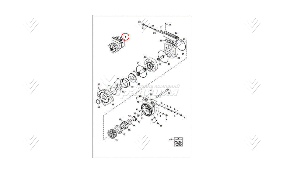 Гидромотор хода BOBCAT 7312928 картинка 39739