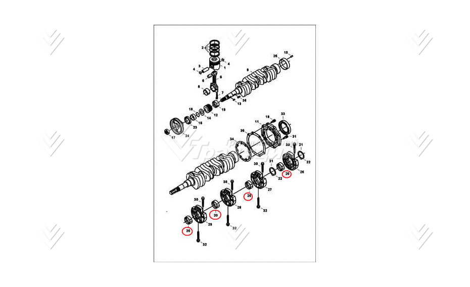 Вкладыши коренные, std (59,94 mm) BOBCAT 7015265 картинка
