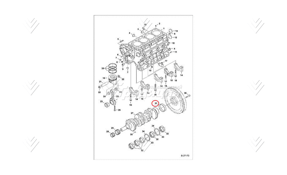 Втулка коленвала BOBCAT 6680735 картинка