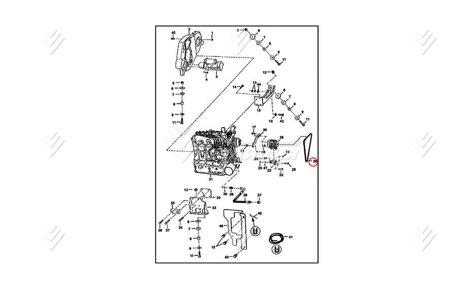 Ремень привода генератора BOBCAT 6675837 картинка