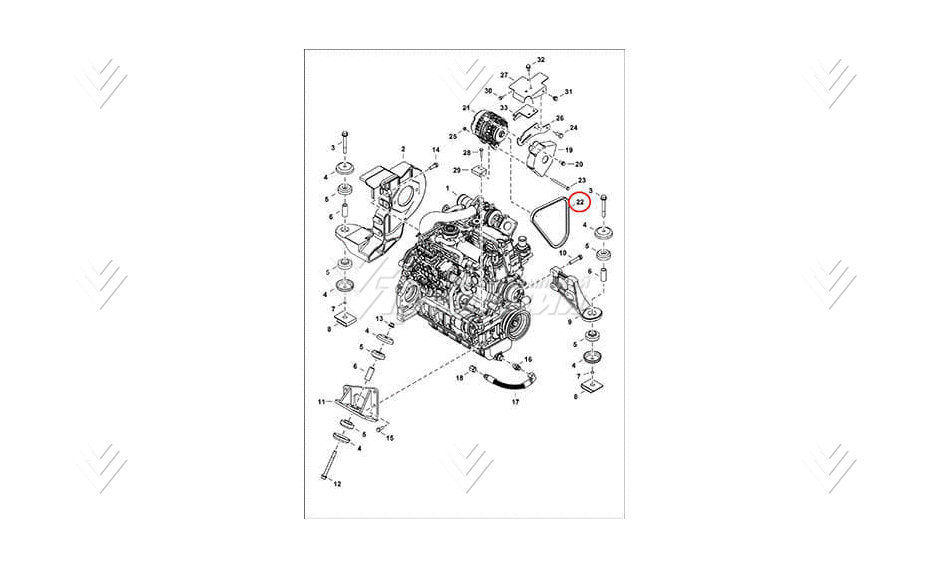 Ремень привода генератора BOBCAT 7143498 картинка 37817