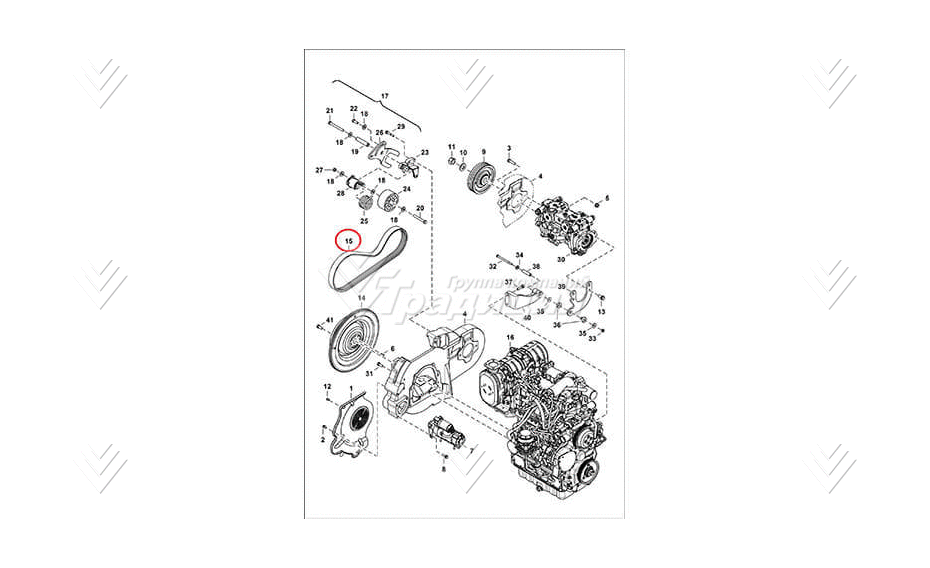 Ремень привода насоса BOBCAT 7197894 картинка