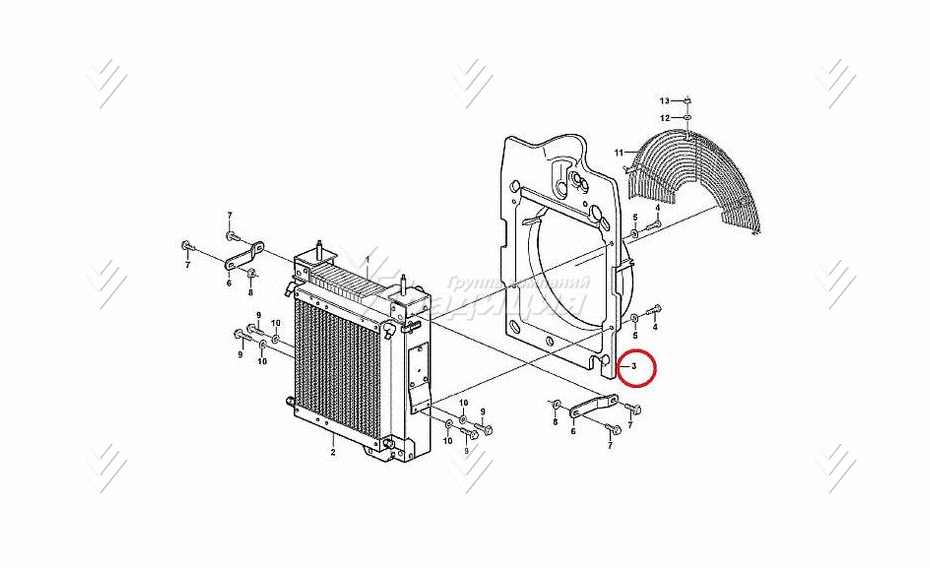Диффузор радиатора водяного VOLVO VOE11888687 картинка