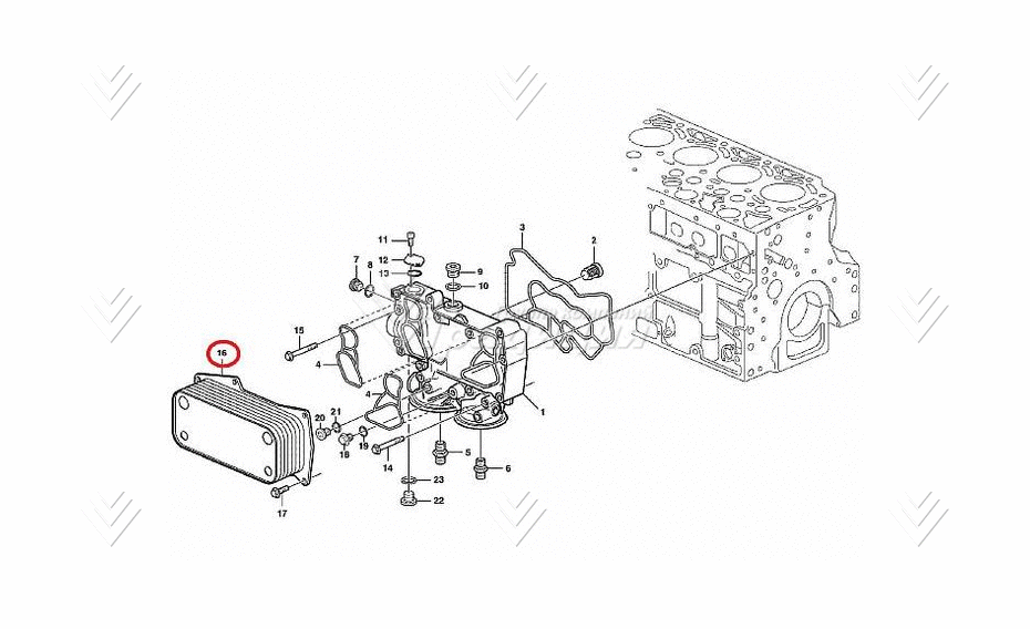 Радиатор масляный двигателя (теплообменник) VOLVO VOE20532396 картинка