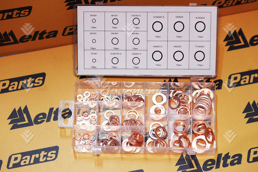 Сервисный набор медных шайб Ø5-Ø17,5 (150 шт.) картинка