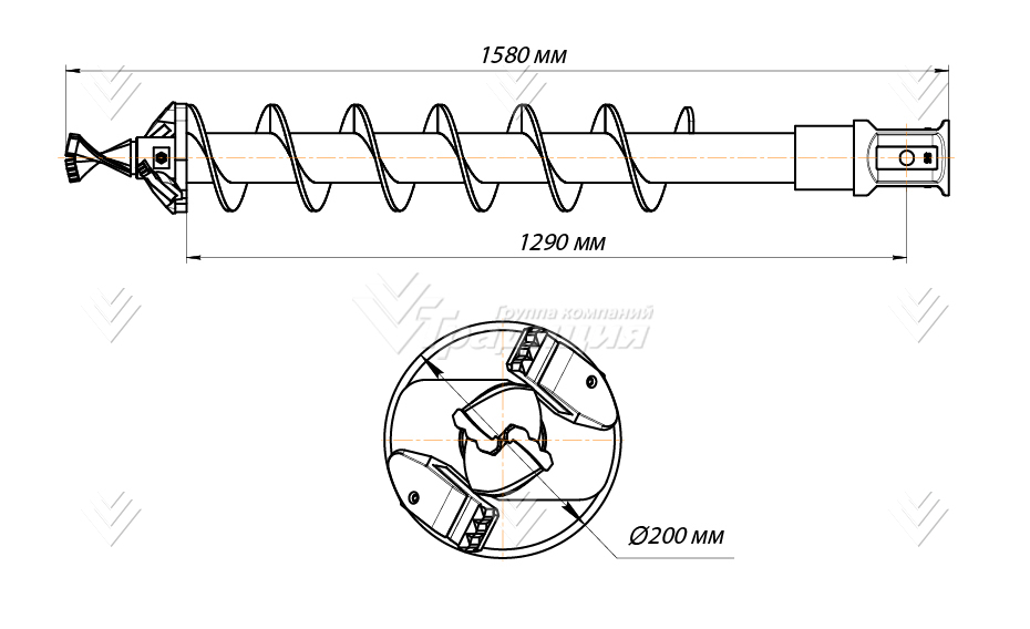 Шнекобур (л) Delta SA5 (кат.I-II), D-200 картинка 639710