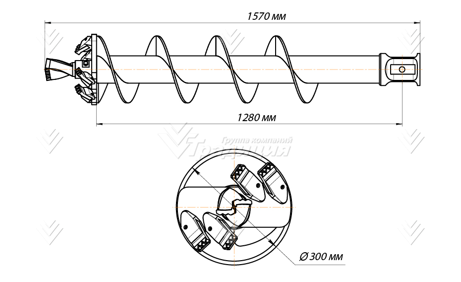 Шнекобур (л) Delta SA5 (кат.I-II), D-300 картинка 639712