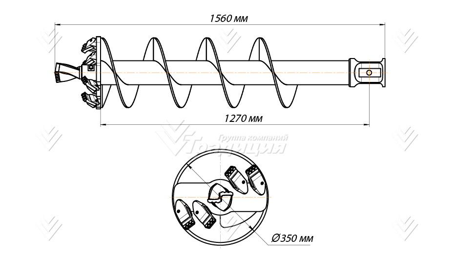 Шнекобур (л) Delta SA5 (кат.I-II), D-350 картинка 639713