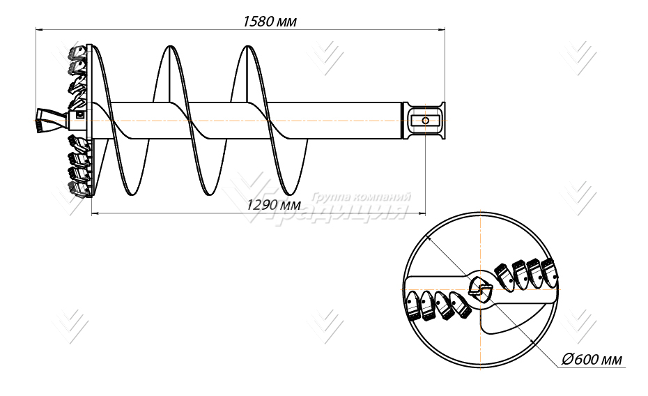 Шнекобур (л) Delta SA5 (кат.I-II), D-600 картинка 639717