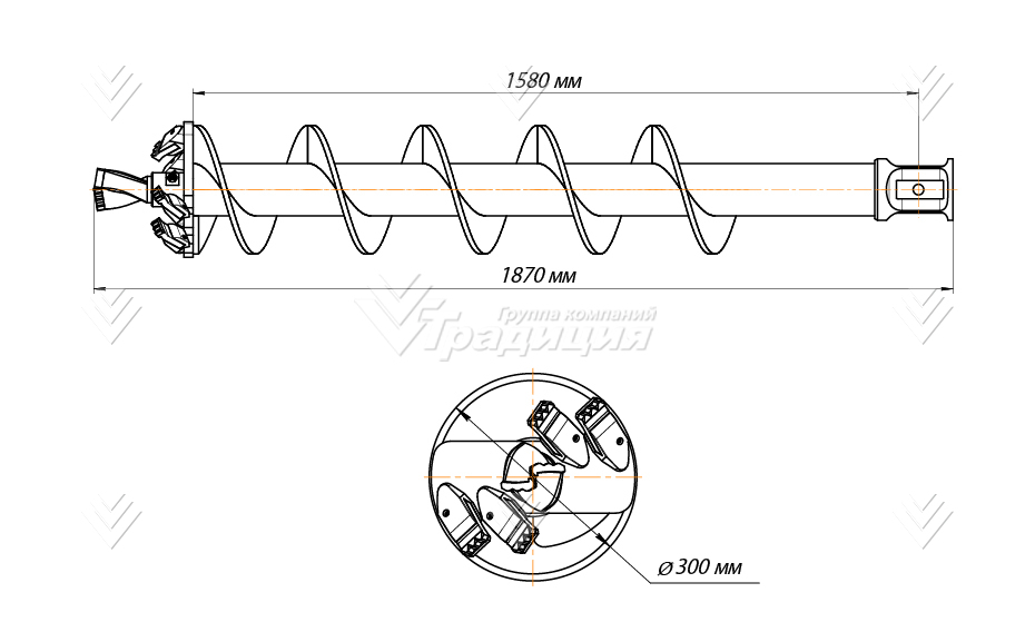 Шнекобур (л) Delta SA6 (кат.I-II), D-300 картинка 644067