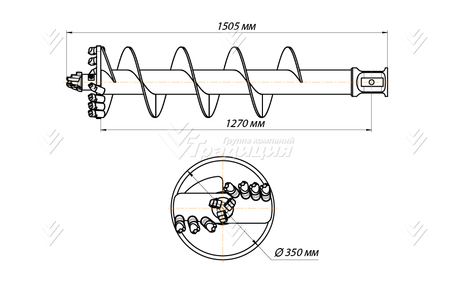 Шнекобур (л) Delta SH5 (кат.III-IV), D-350 картинка 639700