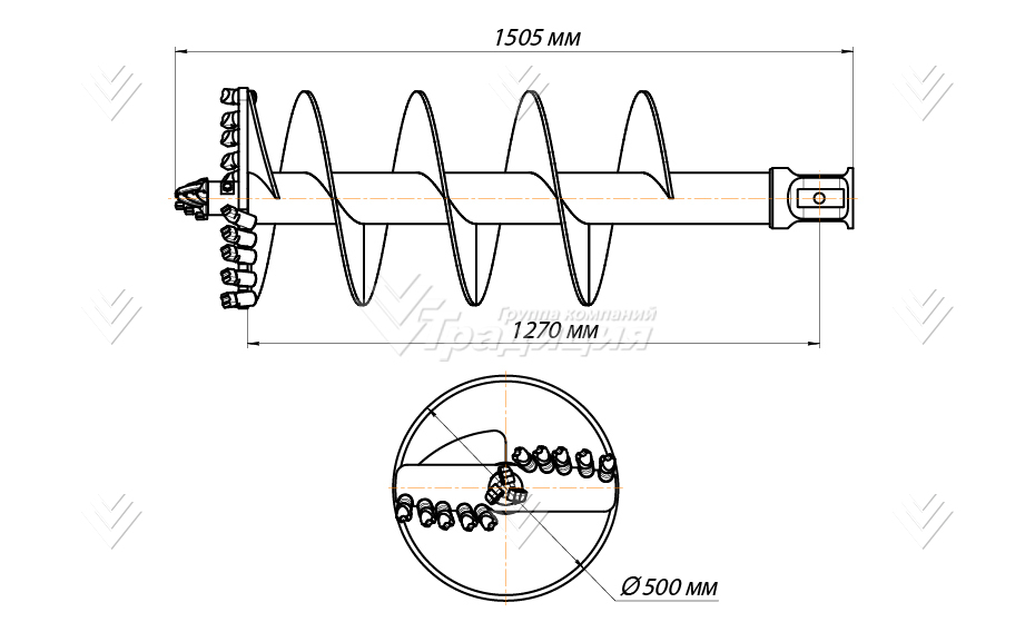 Шнекобур (л) Delta SH5 (кат.III-IV), D-500 картинка 639703
