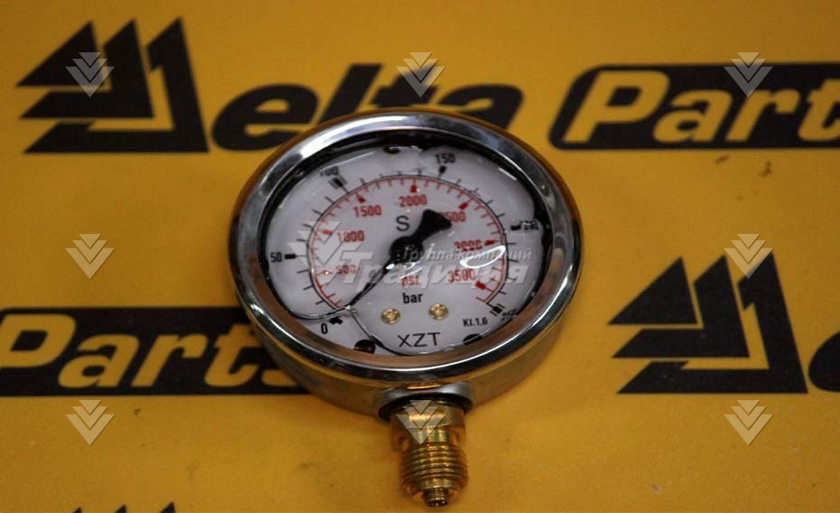 Манометр виброустойчивый радиальный D=63 mm 0-250bar 1/4" с фланцем 63 мм картинка