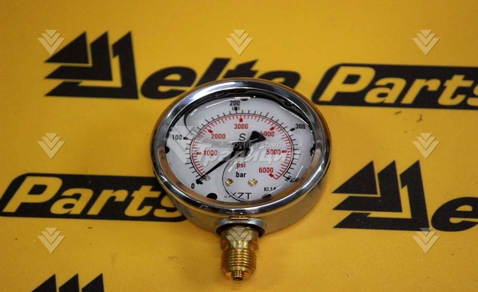 Манометр виброустойчивый радиальный D=63 mm 0-400bar 1/4" с фланцем 63 мм картинка