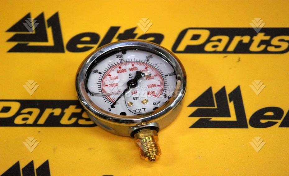 Манометр виброустойчивый радиальный D=63 mm 0-600bar 1/4" с фланцем 63 мм картинка