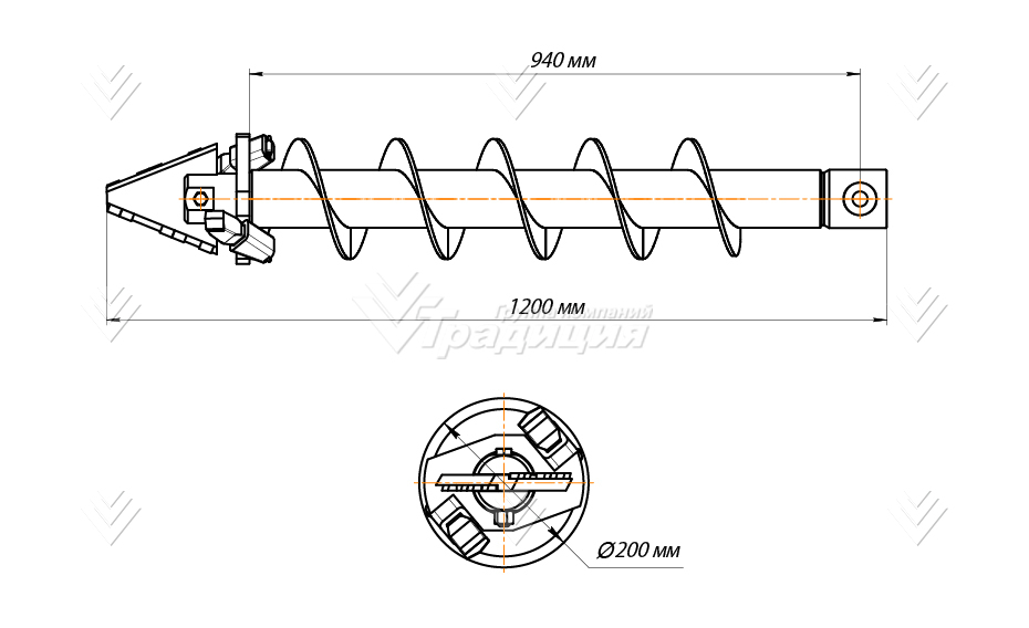 Шнекобур Impulse ШБЛА-S4 (кат.1-4) D-200 картинка 644488