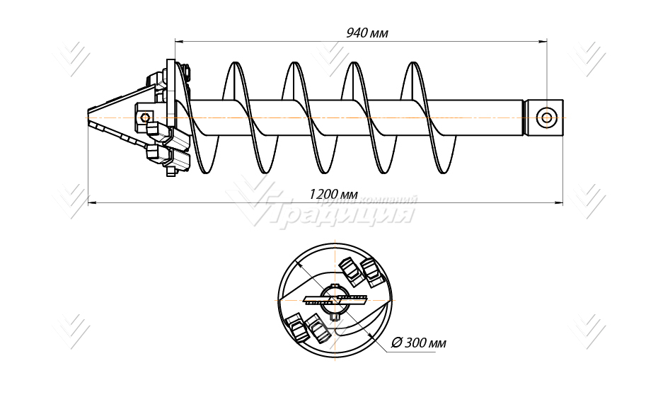 Шнекобур Impulse ШБЛА-S4 (кат.1-4) D-300 картинка 644490
