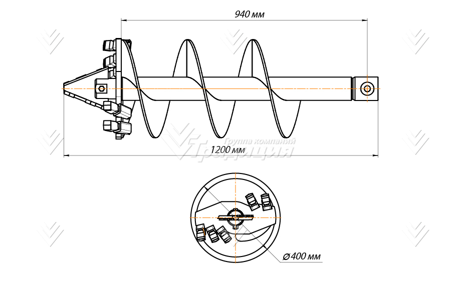 Шнекобур Impulse ШБЛА-S4 (кат.1-4) D-400 картинка 644492