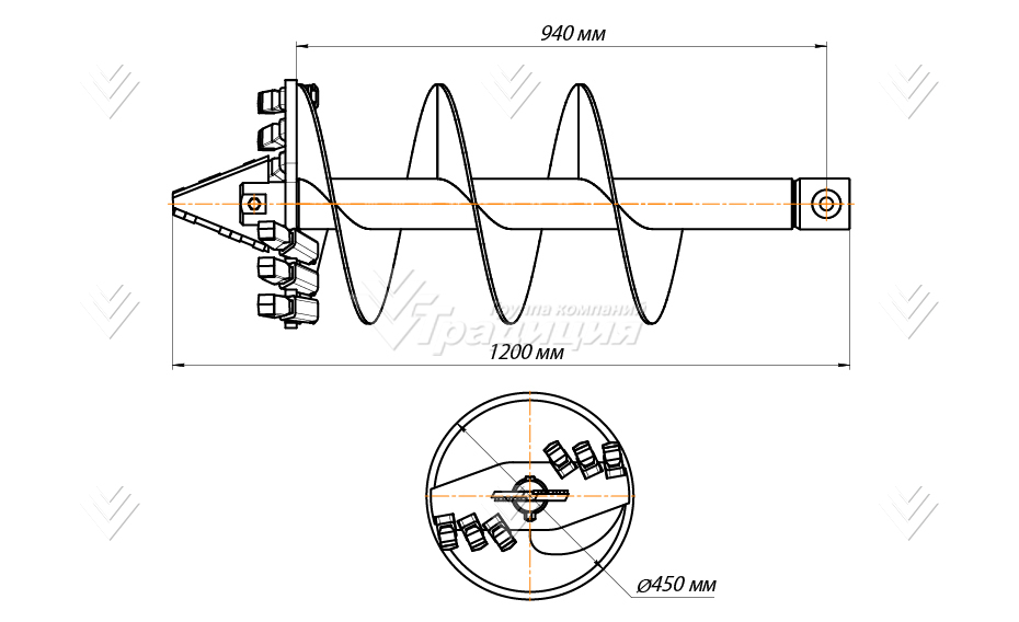 Шнекобур Impulse ШБЛА-S4 (кат.1-4) D-450 картинка 644493