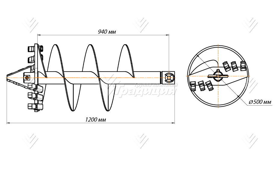Шнекобур Impulse ШБЛА-S4 (кат.1-4) D-500 картинка 644494