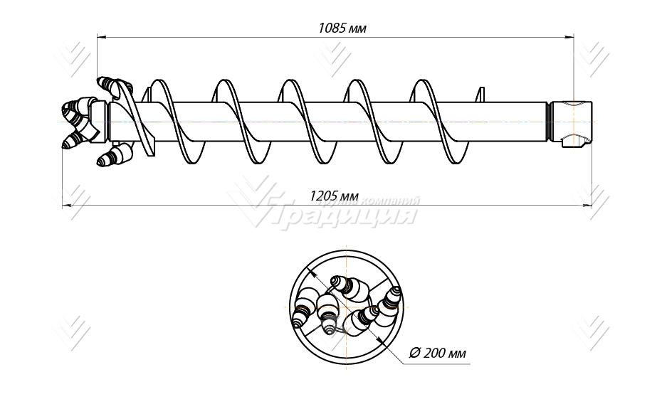Шнекобур ШБКС-S4 (кат.3-5) D-200 картинка 644500