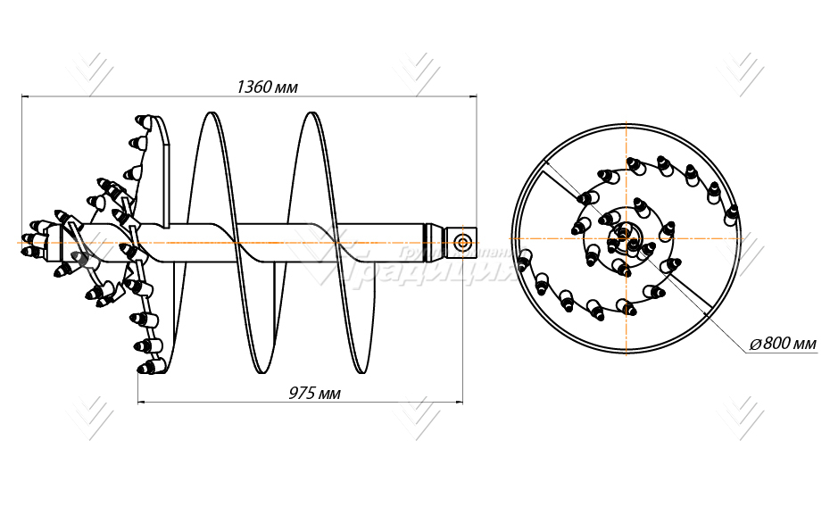 Шнекобур ШБКС-S4 (кат.3-5) D-800 картинка 644508
