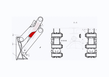 Гидроцилиндр 100х63х250 / 20.69.000 отвала ТВЭКС (гидравлический цилиндр)