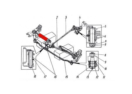 Гидроцилиндр 60х30х203.11-01 / 71.80.400 поворота колес левый ТВЭКС (гидравлический цилиндр)