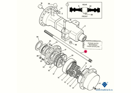 Вал приводной заднего моста (полуось) 914/60103