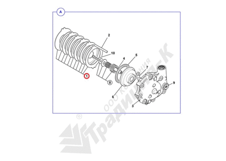 Комплект дисков тормоза КПП 998/11001