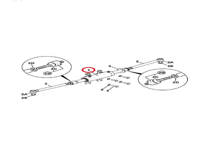 Гидроцилиндр рулевого управления JCB 573/10061 (гидравлический цилиндр)