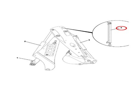Гидроцилиндр телескопа JCB 556/60340 (гидравлический цилиндр)
