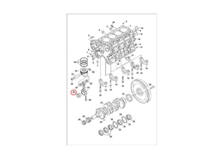 Вкладыши шатунные (комплект), -0,40 /red/set BOBCAT 6680733