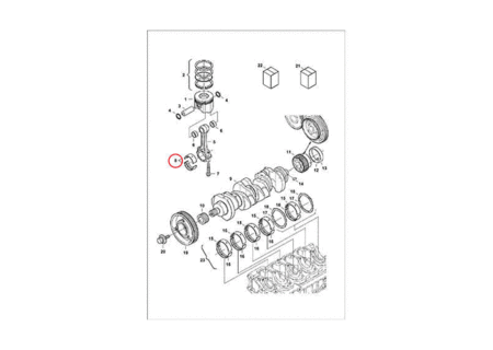 Вкладыши шатунные (комплект), -0,40 BOBCAT 7008422
