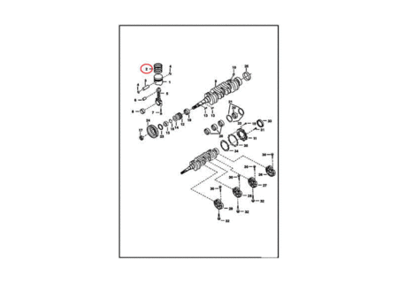 Кольца поршневые (комплект), +0,50 mm BOBCAT 6657696