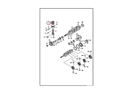 Кольца поршневые (комплект), std BOBCAT 6678075
